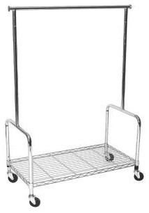 36 Rolling Rack With Base Shelf Traditional Clothes Racks By 36 Rolling Rack With Base Shelf