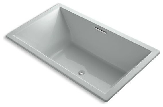 Kohler Underscore 72"x42" Vibracoustic Bath With Center Drain, Ice Gray