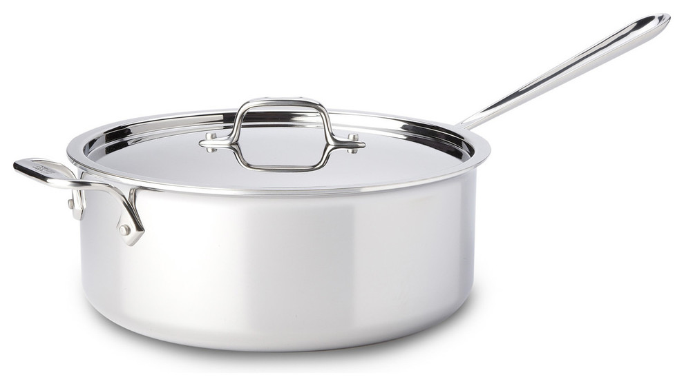 All Clad SS Deep Saute Pan, 6 qt. Traditional Saute Pans by