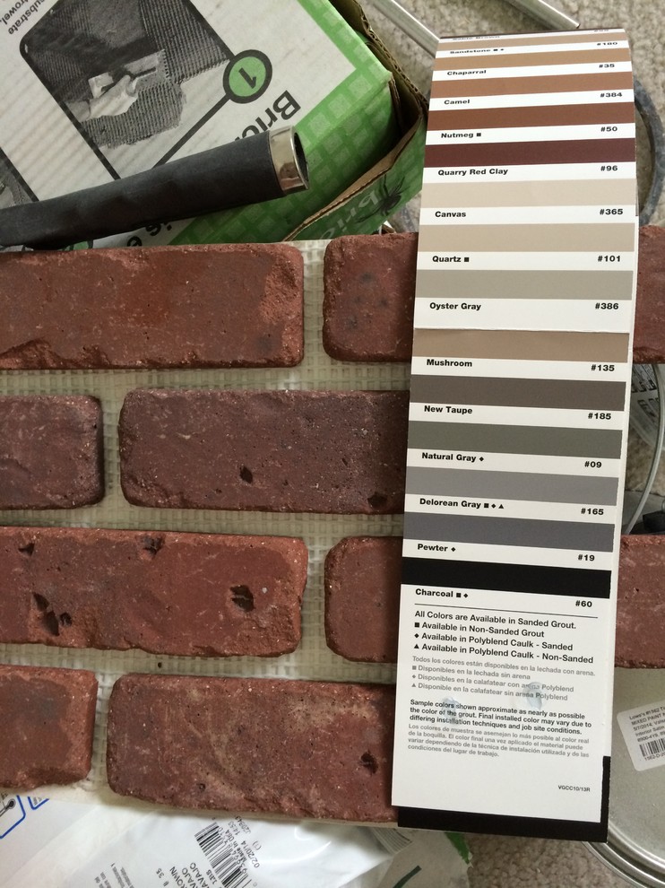 Grout color for my interior brick wall???