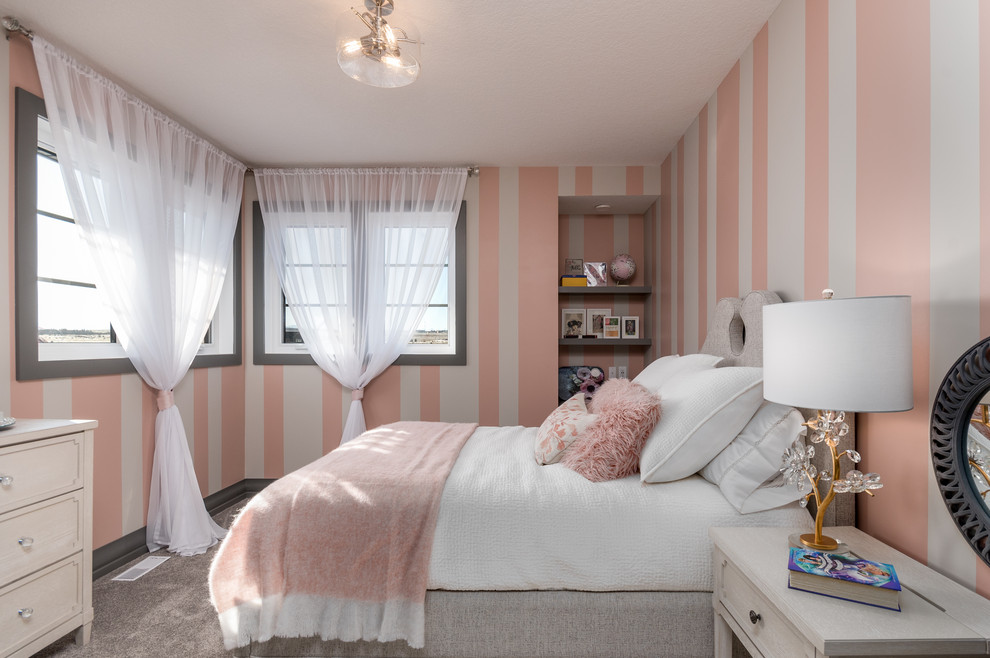 Transitional home design photo in Calgary