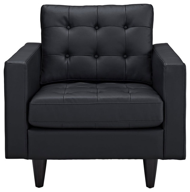 Black Leather Bedford Armchair