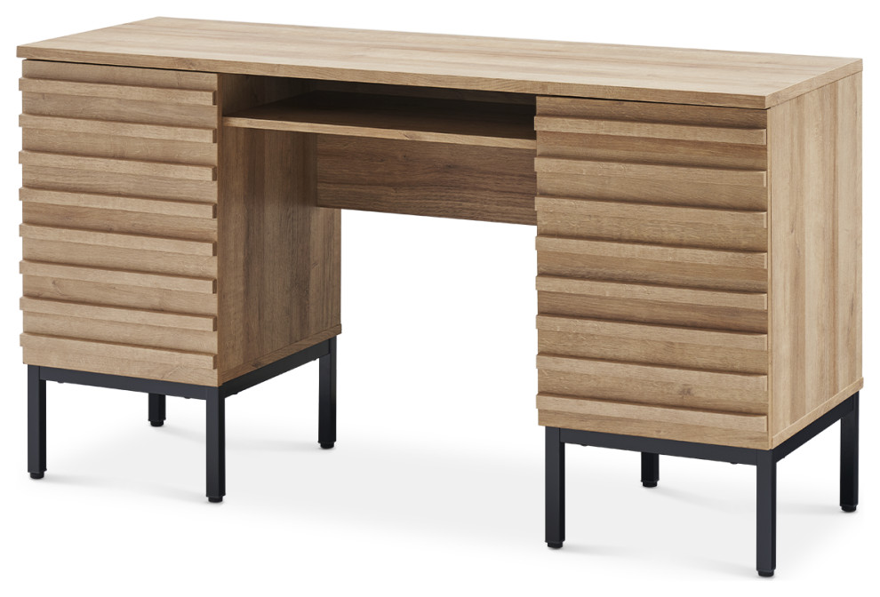 Mopio Norwin Executive Desk Modern Industrial Style Transitional