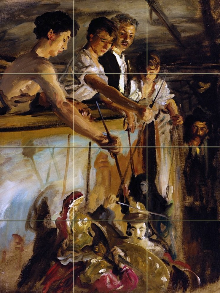 Tile Mural Kitchen Bathroom Wall Backsplash, 4.25" Ceramic