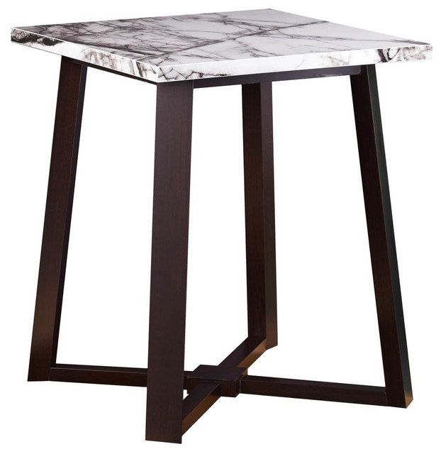 Southern Enterprises Lynford Dining Table, Brown and White View in