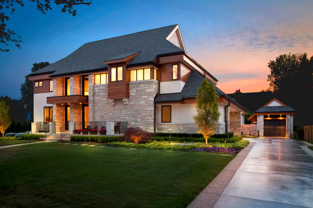 Stanley Blvd. Residence contemporain-facade