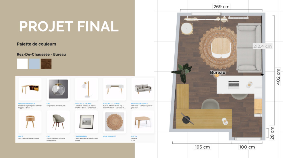 Aménagement d'un double bureau et chambre d'ami / Projet en cours