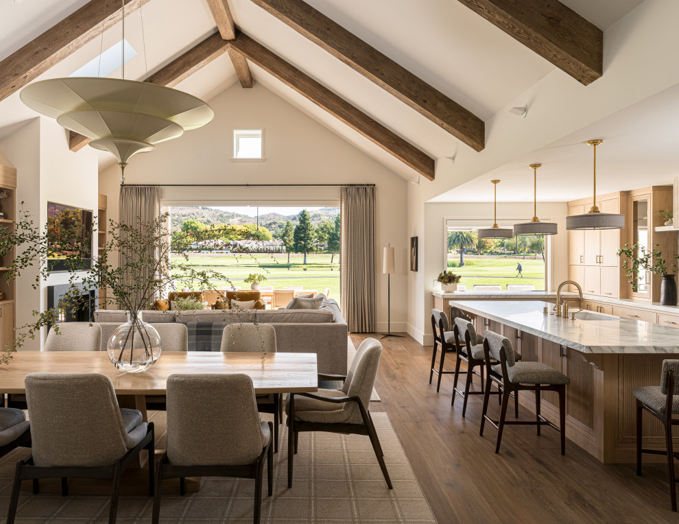 Transitional dining room photo in San Francisco