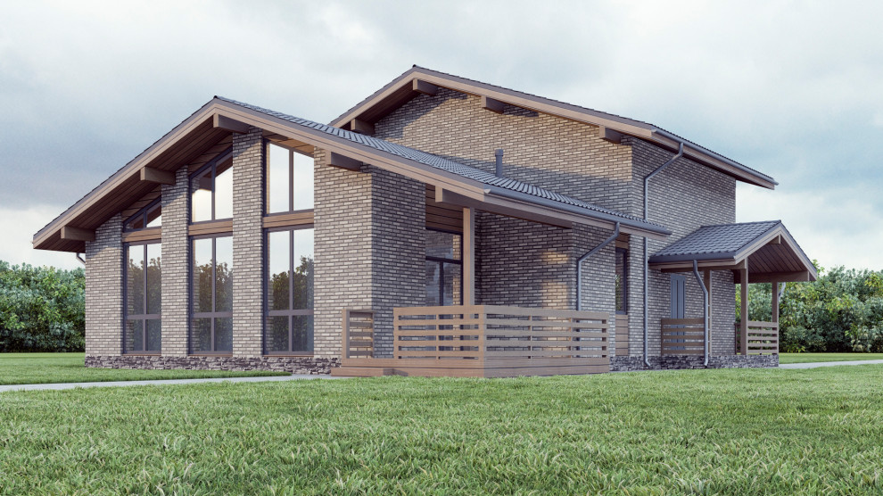 Проект двухэтажного дома в стиле Шале 212 кв.м