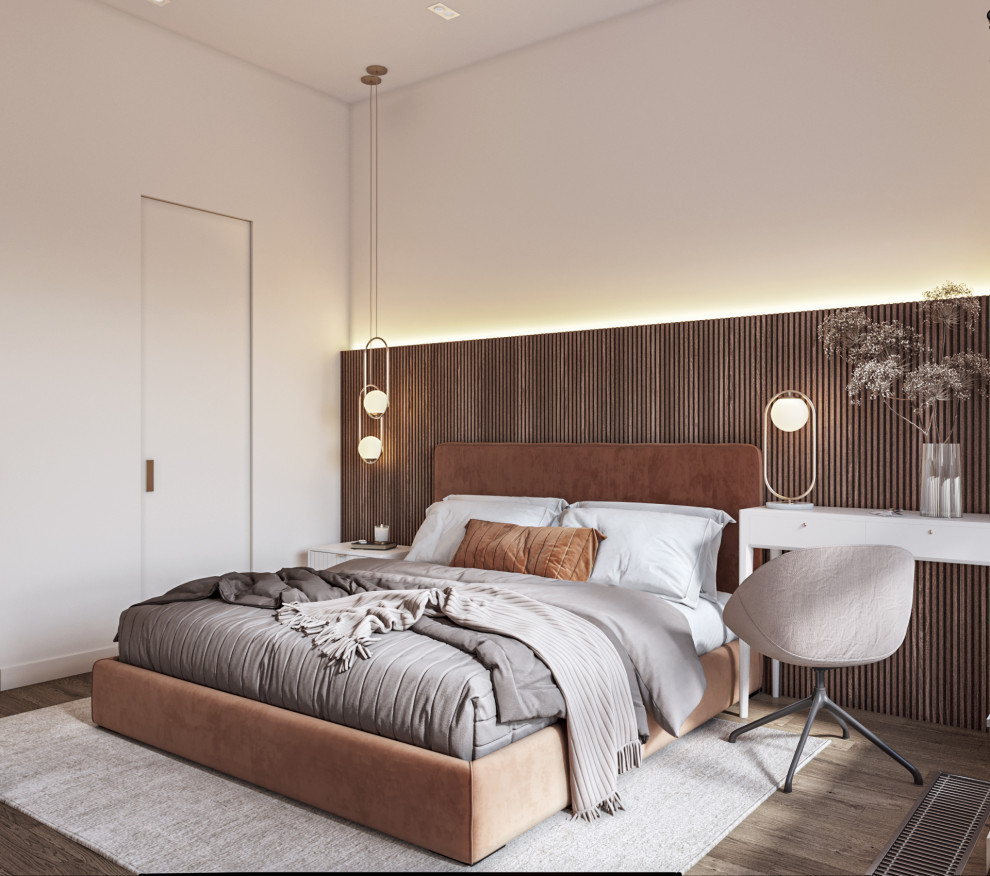 Спальня с гардеробной 12+5м2.  ЖК Мейнстрит