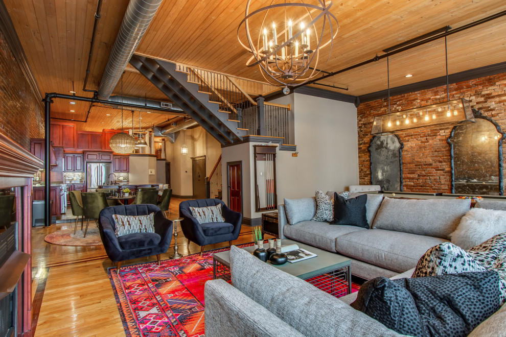 Nashville Penthouse Industrial Living Room Nashville by User