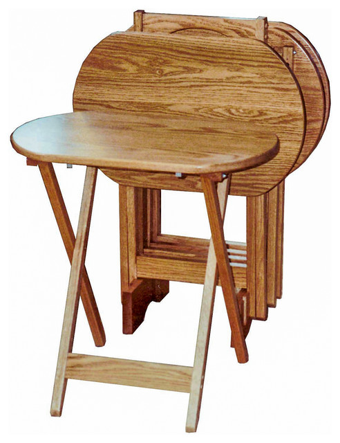 4 tv trays with stand
