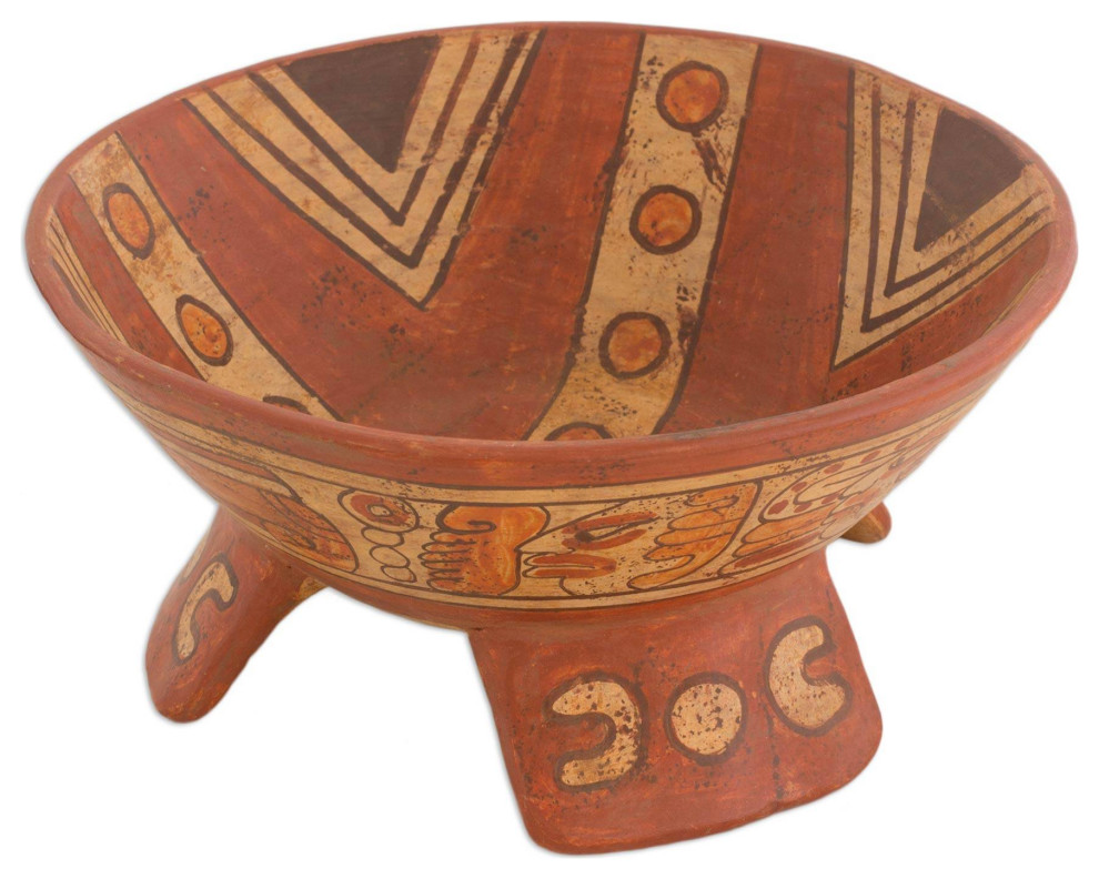 NOVICA Fruit Of The Maya And Ceramic Centerpiece