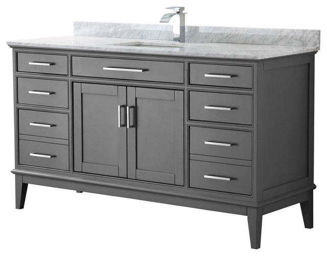 Margate 60 Inch Single Vanity With No, Mirror For 60 Inch Vanity