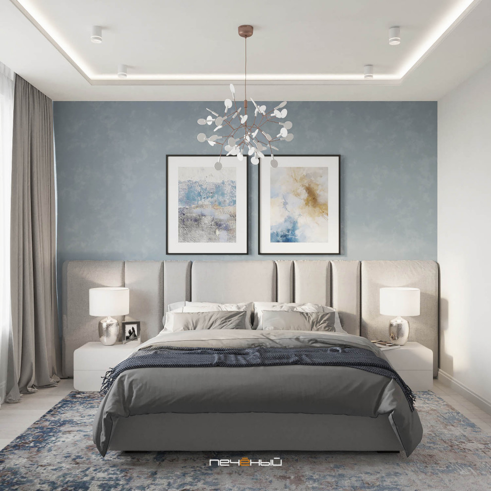 Современная трёшка в пастельных тонах