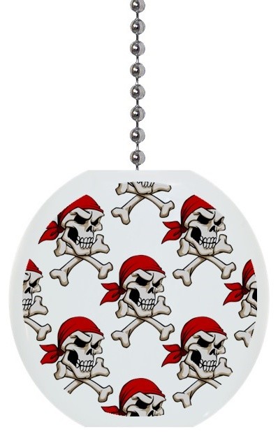 Skull Crossbones Pattern Ceiling Fan Pull