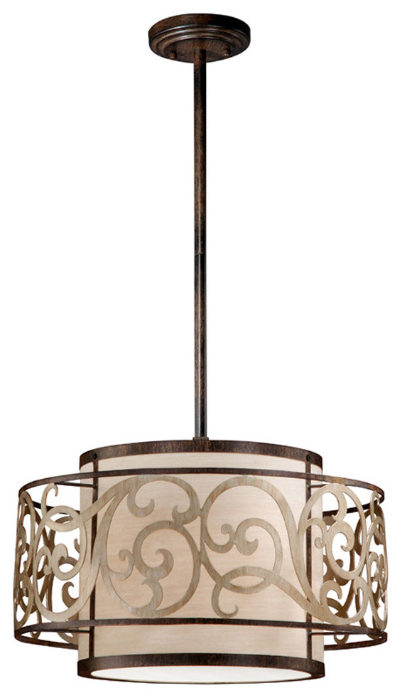 Vaxcel AT-PDD170AW Ascot 17" Pendant Aged Walnut