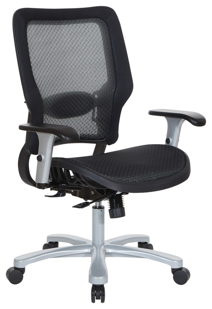 Air Grid Seat and Back Big & Tall Chair With Adjustable Lumbar Support