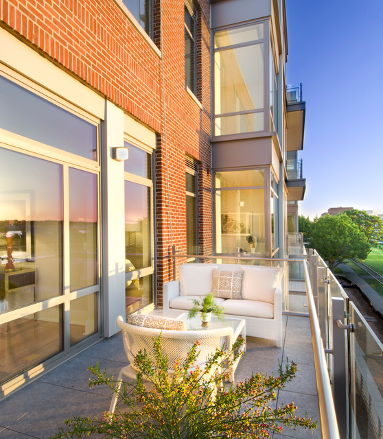 Waterfront Condo trendy-terrasse