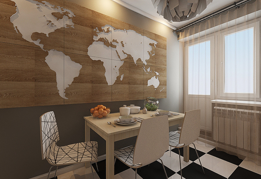 Однокомнатная квартира в скандинавском стиле