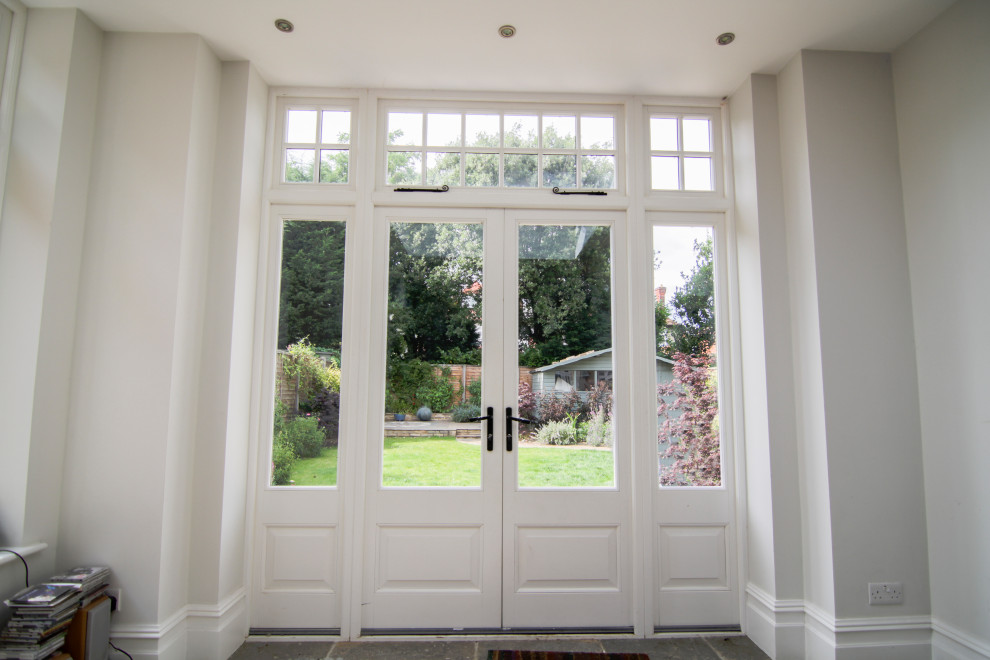 Bespoke timber doors with clorestory