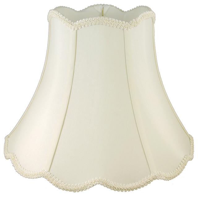 Avalon Scallop Top Bell Lampshade, 18 Lamp Shade White