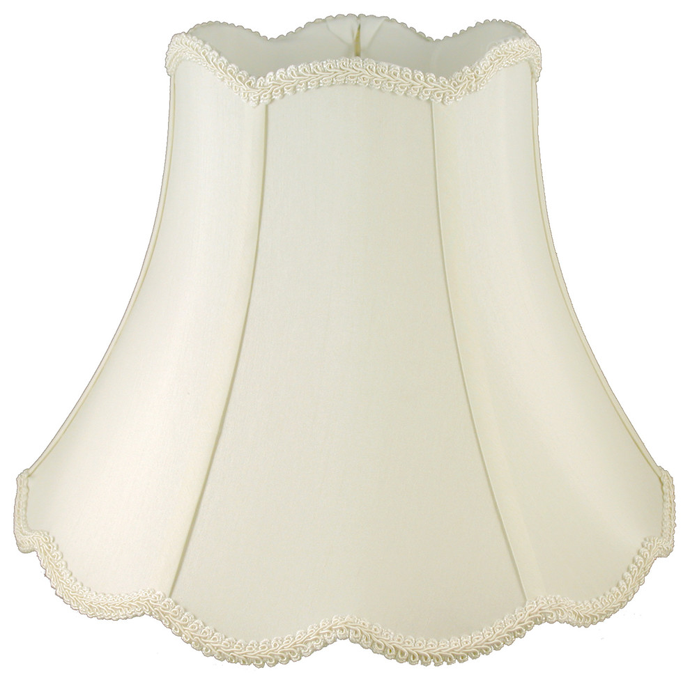 Avalon Scallop-Top Bell Lampshade, 12"x6"x9"
