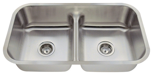 Low Divide Double Bowl Stainless Steel Sink