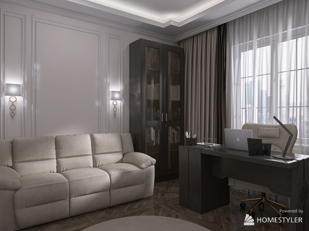 Проект в стиле "Неоклассика". Трехкомнатная квартира 63 кв.м