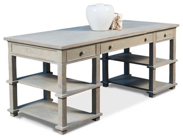 82 Armida Kitchen Table Recycled Pine Hardwood Soft Blue Gray Wash 82 Armida Kitchen Table Recycled Pine Hardwood Soft Blue Gray Wash 3 Drawers Farmhouse Islands And Carts By World Bazaar