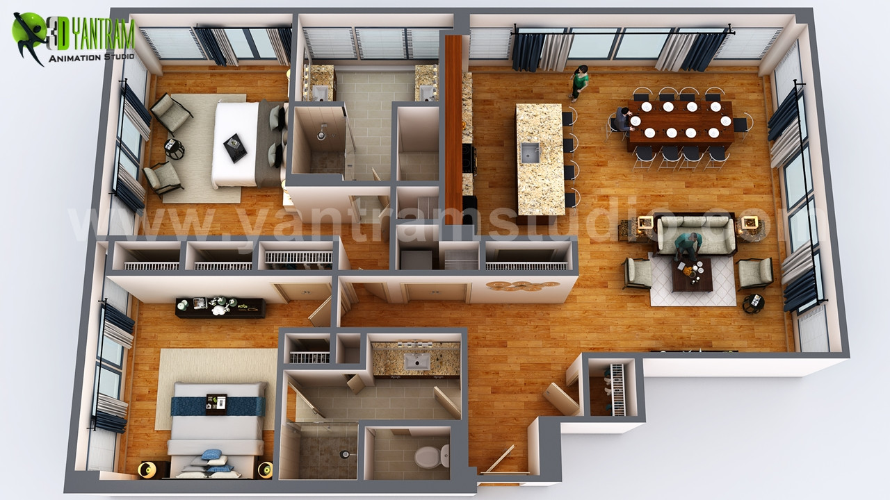simple 3d house floor plan