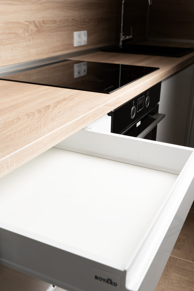 Кухня с интегрированными ручками