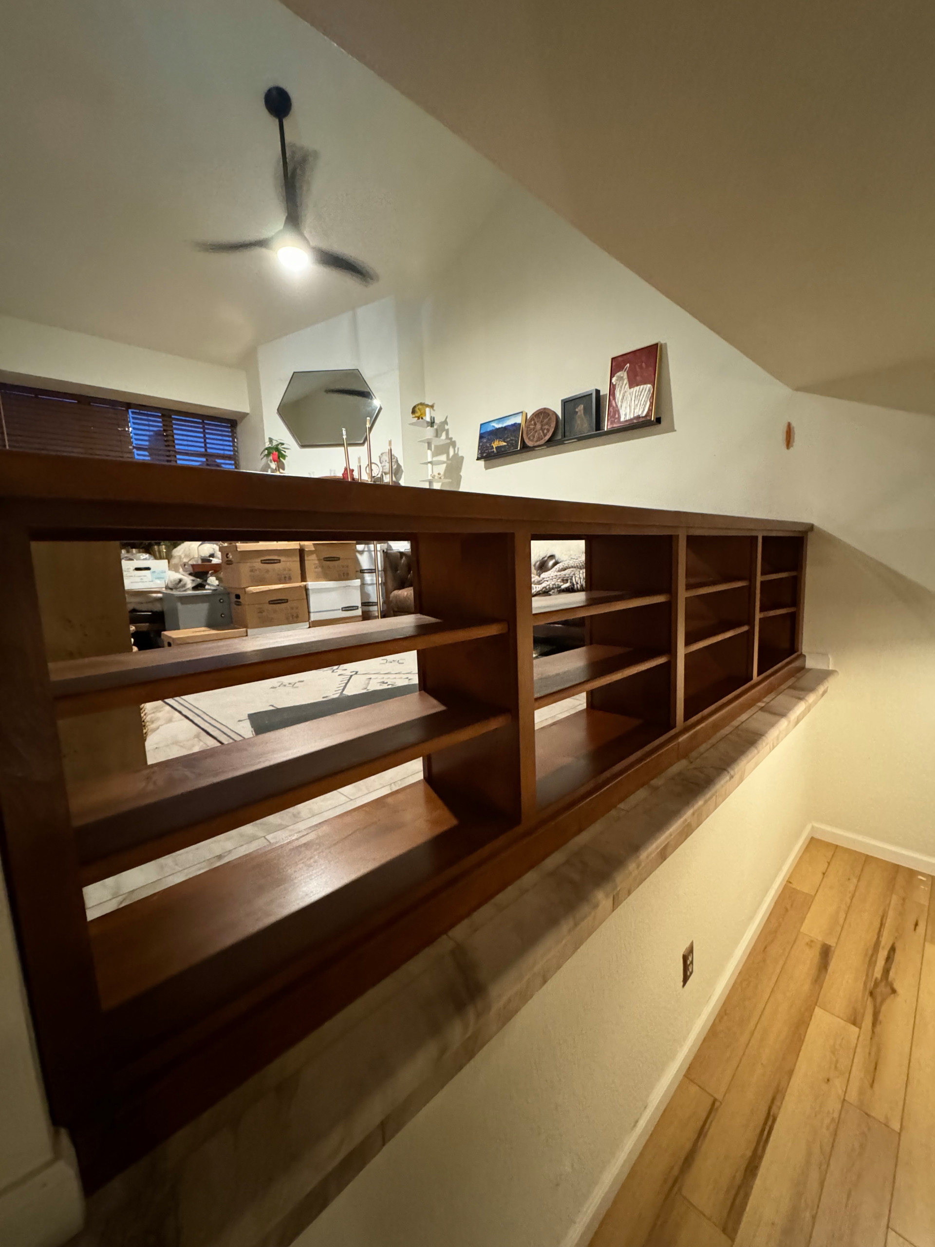 Custom Built and Stained Book Shelf