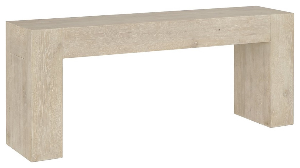 72″ White Oak Console Table Contemporary Dining Tables by Terra