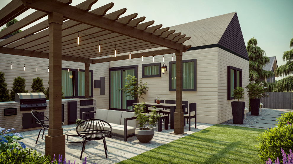 Small mountain style home design photo
