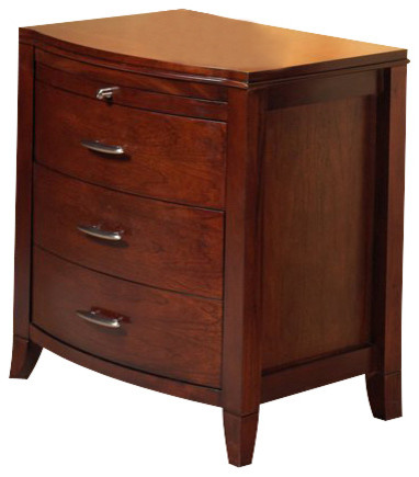 Modus Brighton Charging Station Nightstand in Cinnamon - Transitional