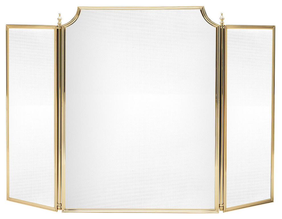 Solid Brass Fireplace Screen, Small, 573