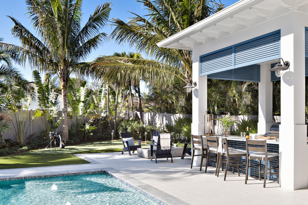Beach style swimming pool in Miami.