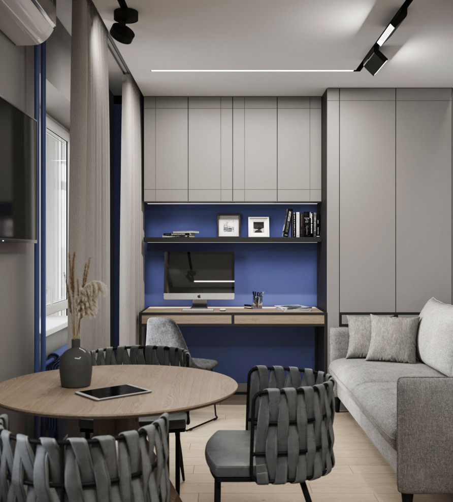 Студия для молодой семейной пары живущей в ритме и динамике