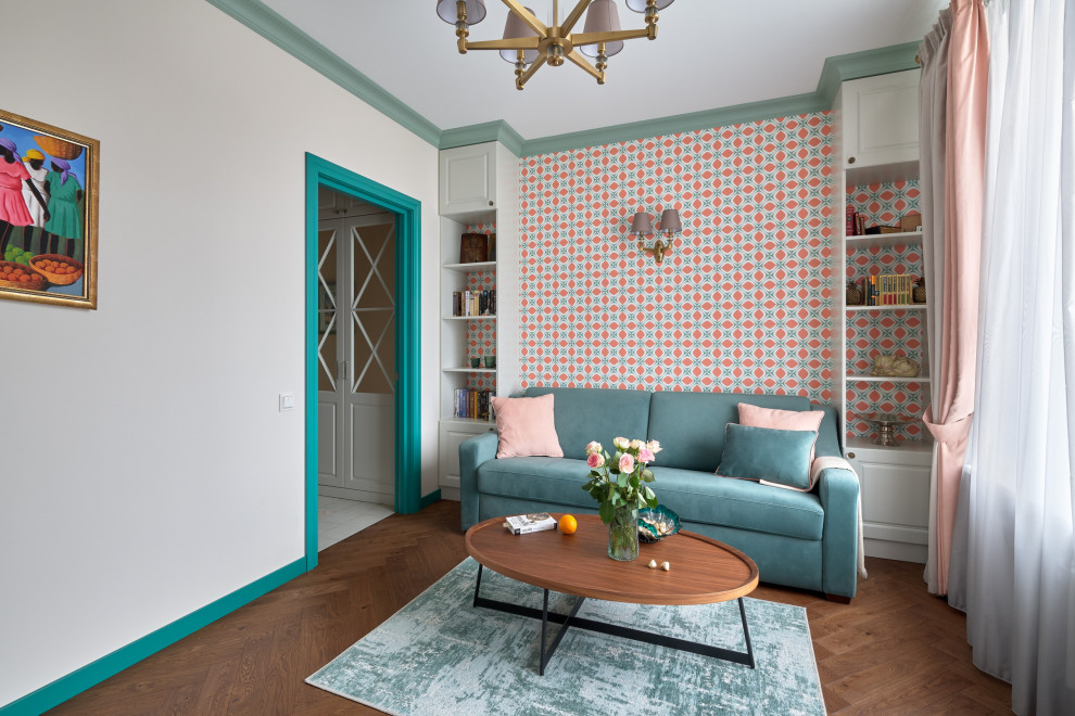 Двухкомнатная квартира с ярким дизайном 65 м2