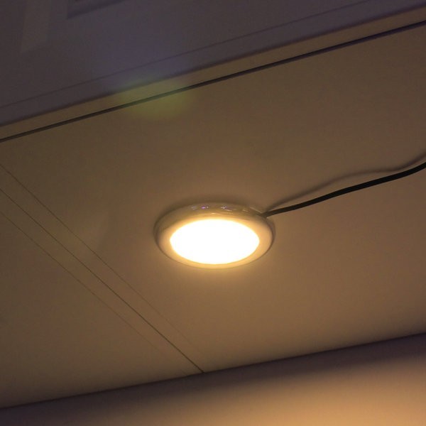 Modular Surface Mount LED Puck Light with Diffuser, Soft White 