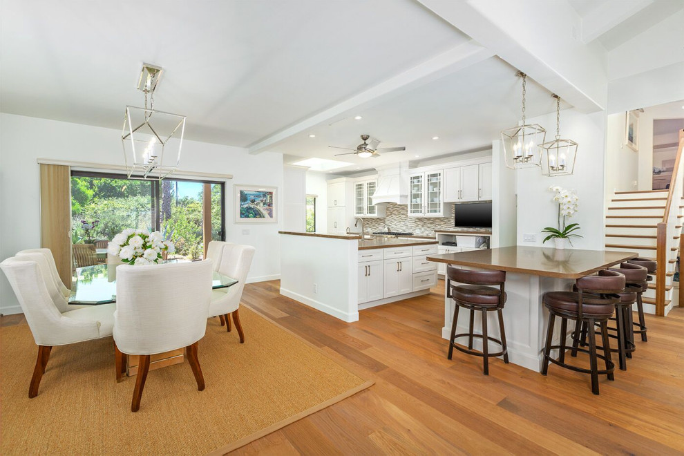 Inspiration for a transitional home design remodel in Santa Barbara