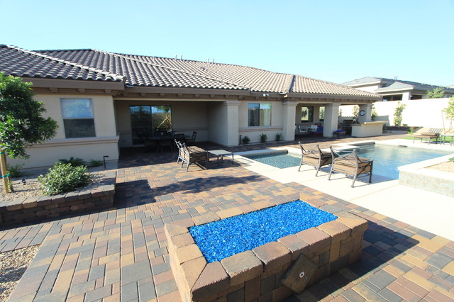 Fire Features american-traditional-swimming-pool