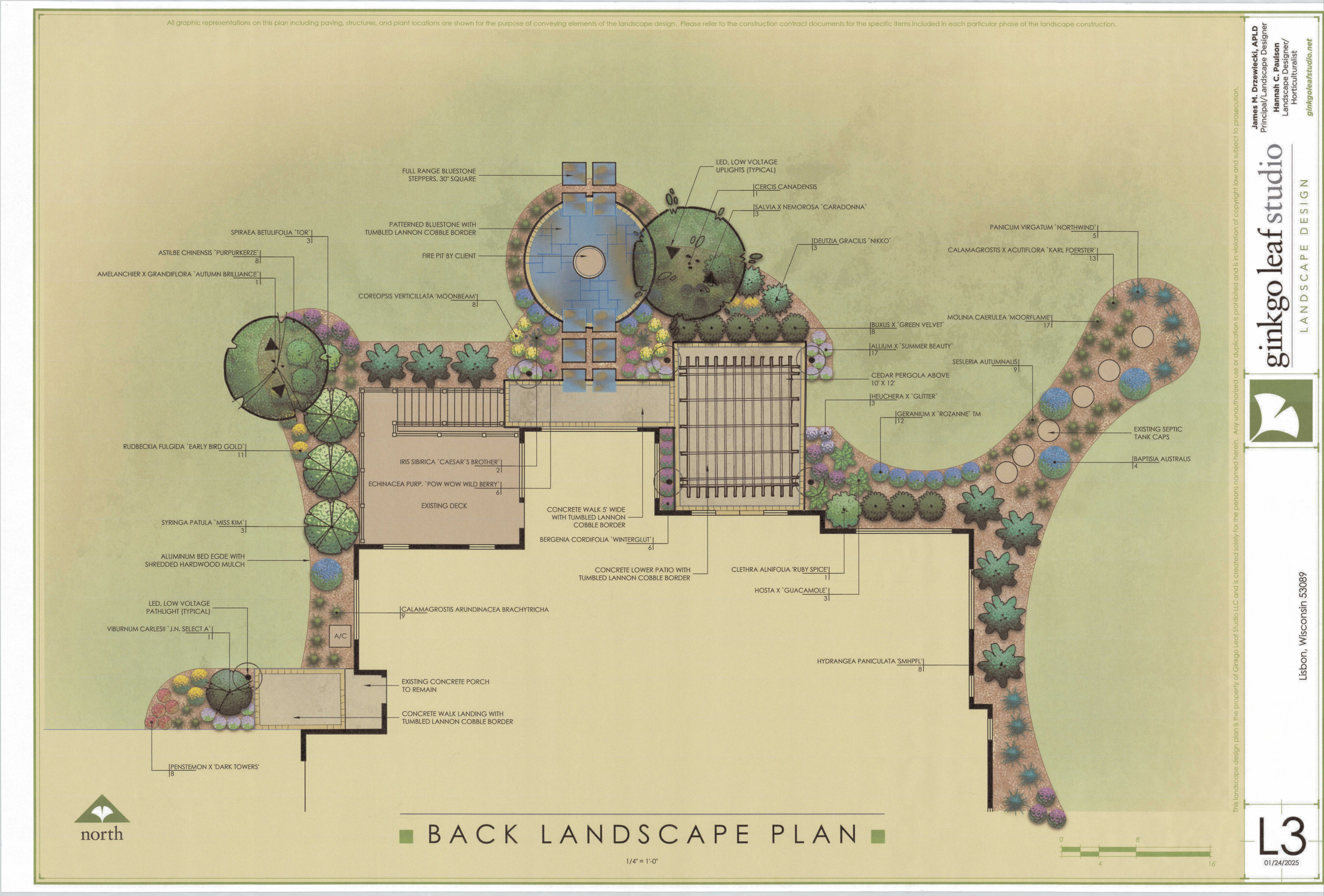 Traditional Front + Backyard Landscape - Hubertus, WI