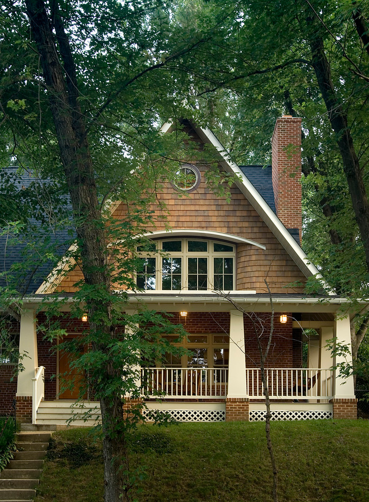 This is an example of a traditional exterior in DC Metro with wood siding.