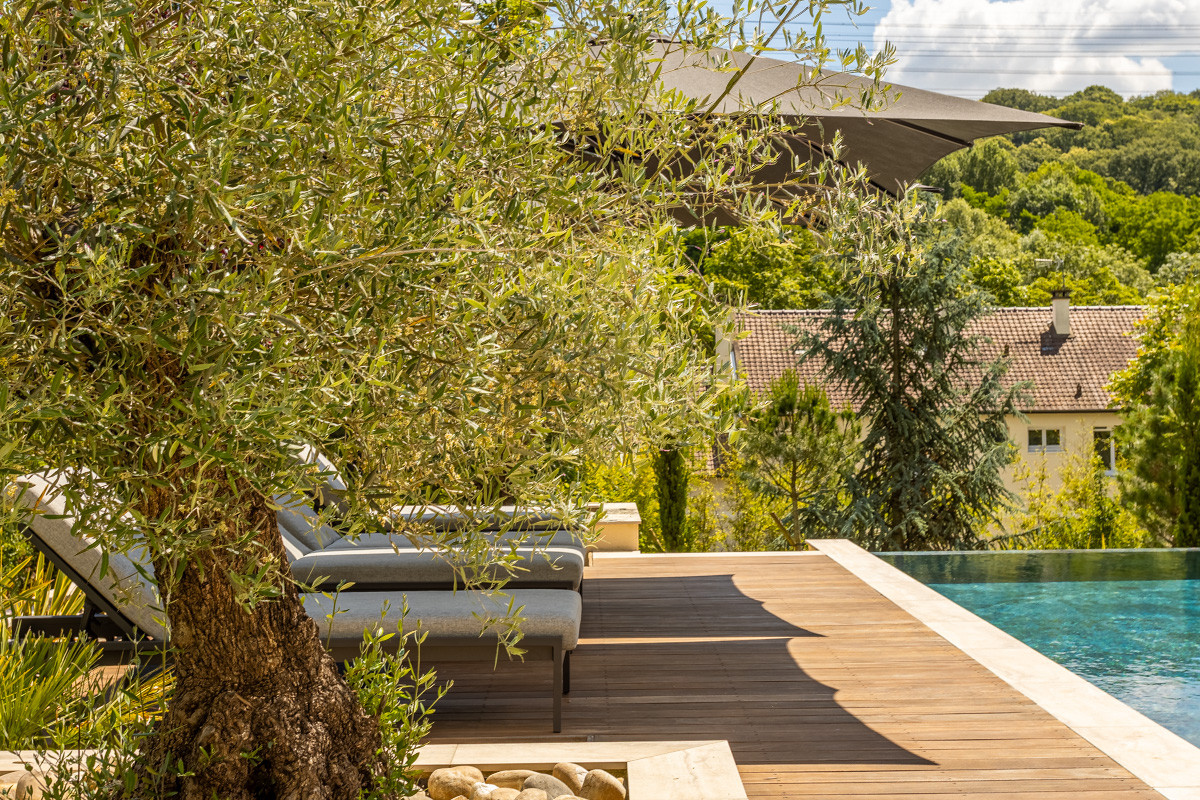 Création d'un grand jardin avec piscine