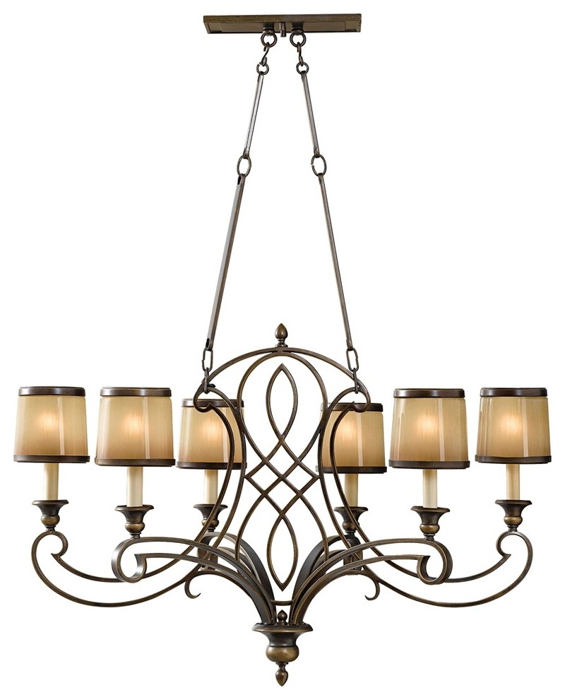 Traditional Murray Feiss Justine 36" Wide 6-Light Chandelier