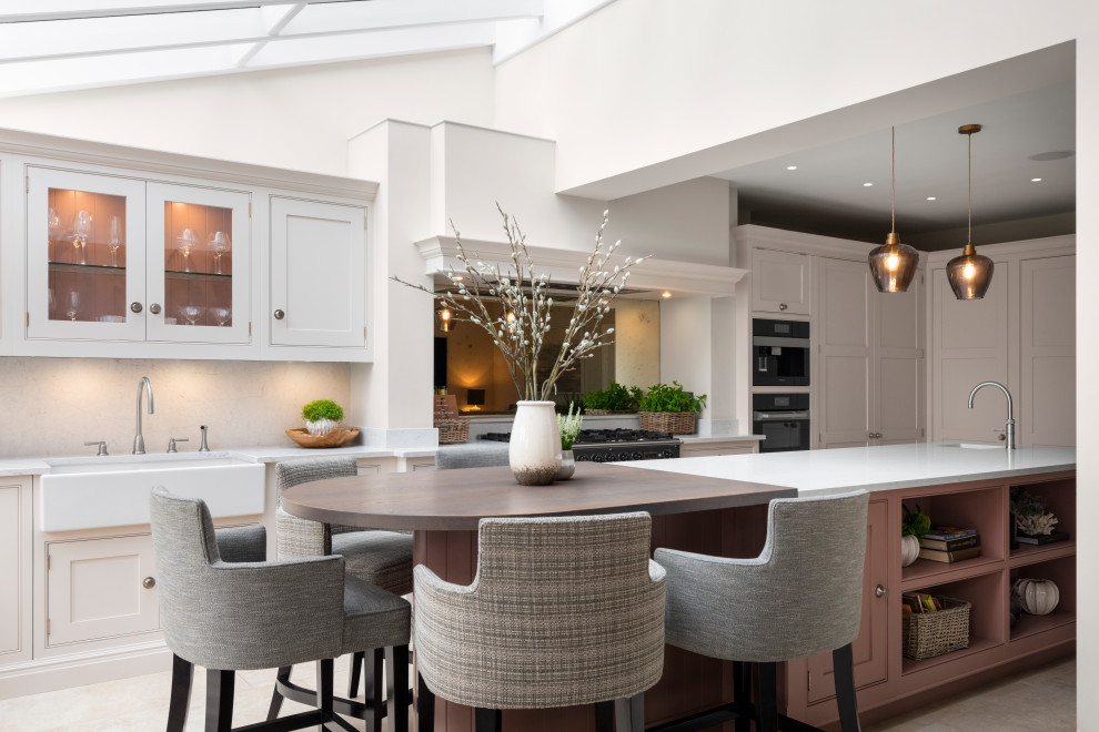 Design ideas for a transitional kitchen in Cheshire.