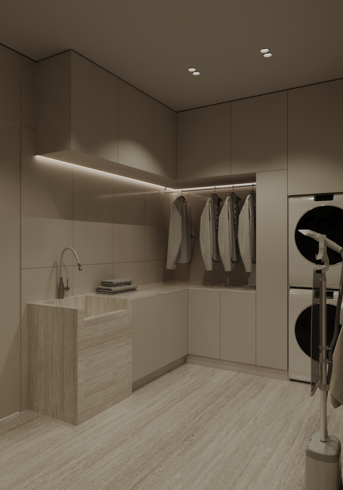 прачечная из проекта загородного дома The CUBE