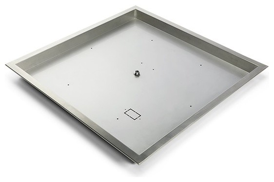 Stainless Steel Square Fire Pit Bowl, 36 Square Fire Pit